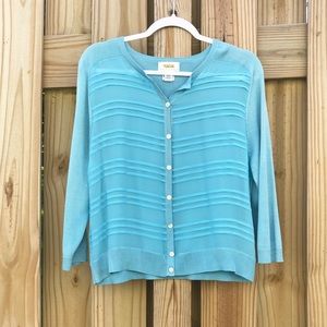 Talbots 100% silk long sleeve cardigan